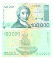 CROATIA 100000 DINARA1993 P-27 UNC - Croazia