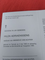 Doodsprentje Hilda Adriaenssens / Tielrode 3/5/1926 Sint Amands 4/8/1995 ( Amandus Van Achter ) - Religion & Esotérisme