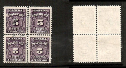 CANADA   Scott # J 18 USED BLOCK Of 4 (CONDITION AS PER SCAN) (CAN-202) - Blokken & Velletjes