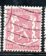 BELGIQUE BELGIE BELGIO BELGIUM 1935 1948 1938 COAT OF ARMS LION 40c USED OBLITERE' USATO - Usados