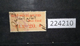 224210; French Colonies; Etat Des Alaouites; Revenue French Stamps 20P ;Red Overprint Droit Fiscal; USED - Usados