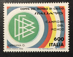 1990 - Coppa Del Mondo Di Calcio. Italia '90 . Campione Del Mondo . Lire 600 - 1981-90: Neufs