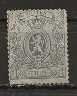 Belgique N° 23   Dentelé 14 1/2 X 14   (1866)  Sans Gomme - 1866-1867 Coat Of Arms