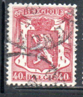 BELGIQUE BELGIE BELGIO BELGIUM 1935 1948 1938 COAT OF ARMS LION 40c USED OBLITERE' USATO - Oblitérés