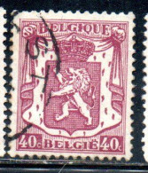 BELGIQUE BELGIE BELGIO BELGIUM 1935 1948 1938 COAT OF ARMS LION 40c USED OBLITERE' USATO - Usados