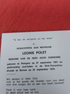 Doodsprentje Leonie Polet / Petegem 27/9/1891 Deinze 25/9/1979 ( Jules Goeminne ) - Religion & Esotérisme