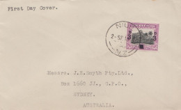 Postal History: Niue / Cook Islands Cover With Revalued Stamp From 1940 - Niue