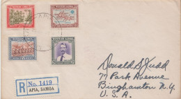 Postal History: Western Samoa R Cover With Full Set From 1939 - Samoa