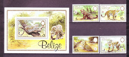 Belize 1983 MiNr. 719 - 723 (Block 61) WWF Big Cats (cats Of Prey) Jaguar (Panthera Onca)  4v + S\sh  MNH** 15.50 € - Belize (1973-...)