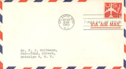 U.S.A.. -1960 -  FDC STAMP OF US AIR MAIL SENT TO NEW YORK - Briefe U. Dokumente