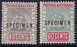 Guayana Británica, 1881-1902 Y&T. 86, 87, MH. SPECIMEN. - British Guiana (...-1966)