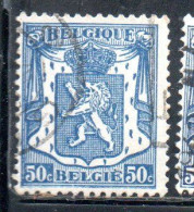 BELGIQUE BELGIE BELGIO BELGIUM 1935 1948 COAT OF ARMS LION 50c USED OBLITERE' USATO - Oblitérés