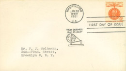 U.S.A.. -1961 -  FDC STAMP OF CHAMPION OF LIBERTY, MAHATMA GANDHI SENT TO NEW YORK - Storia Postale