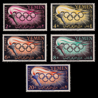 YEMEN STAMPS.1960.17th Olympic Games.Rome.SCOTT 98-102.MNH. - Yemen