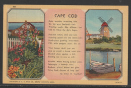 1970 ?  - USA  -  AK/CP/PC  "Cape Cod - Massachusetts"  -  S. Scans   (us 9563) - Cape Cod