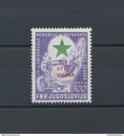 1953 TRIESTE B, Posta Aerea A20 Esperanto Violetto E Verde , MNH** - Other & Unclassified