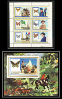 234a Fujeira MNH ** Mi N° 999/1004 A + BLOC 105 A Scout (scouting - Jamboree) Papillon (butterflies) - Fujeira