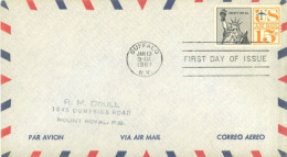 U.S.A.. -1961 -  FDC STAMP OF LIBERTY FOR ALL SENT TO P.Q. - Lettres & Documents