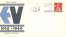 U.S.A.. -1968 -  OFFICIAL STAMP COVER OF 50th ANNIVERSARY OF REPUBLIC OF ASTONIA. - Briefe U. Dokumente