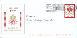 Monaco Postal Stationery Cover Monte Carlo 6-12-2000 - Postal Stationery