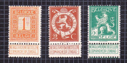 1912 Nr 108-10* Met Scharnier.Cijfer En Staande Leeuw. - 1912 Pellens