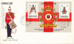 Gibraltar FDC 28-4-1989 Formerly Gibraltar Defence Force Souvenir Sheet With Cachet - Gibraltar