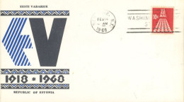 U.S.A.. -1968 -  OFFICIAL STAMP COVER OF 50th ANNIVERSARY OF REPUBLIC OF ASTONIA. - Lettres & Documents