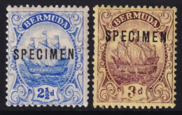 Bermudas, 1910 Y&T. 42, 43, MH, SPECIMEN. - Bermuda