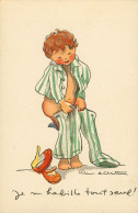 CPA- Illustrateur - LILIAN DE CHRISTEN - Humour Enfants -Garçonnet Pyjama  "Je M'habille Tout Seul!"* Ref 9090 - Right