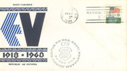 U.S.A.. -1968 -  OFFICIAL STAMP COVER OF 50th ANNIVERSARY OF REPUBLIC OF ASTONIA. - Brieven En Documenten