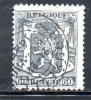 BELGIQUE BELGIE BELGIO BELGIUM 1935 1948 1941 COAT OF ARMS LION 60c USED OBLITERE' USATO - Oblitérés