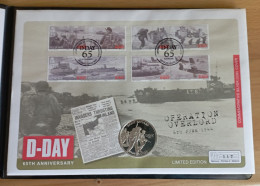 Jersey 65th Anniversary D-Day FOLDER 2009 Silver Coin UK United Kingdom - Jersey