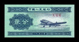 China 2 Fen 1953 Pick 861b Sc Unc - China