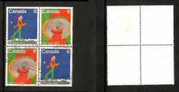 CANADA   Scott # 674-5 USED SE-TENNANT BLOCK Of 4 (CONDITION AS PER SCAN) (CAN-223) - Blocks & Sheetlets