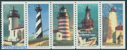 United States Of America 1990 Lighthouses 5v [::::], Mint NH, Nature - Transport - Various - Birds - Ships And Boats -.. - Unused Stamps
