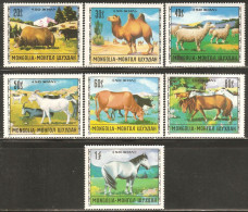 Mongolia 1971 Mi# 660-666 ** MNH - Mongolian Livestock Breeding - Mongolei