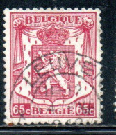 BELGIQUE BELGIE BELGIO BELGIUM 1935 1948 1946 COAT OF ARMS LION 65c USED OBLITERE' USATO - Gebruikt