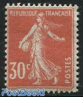 France 1921 30c, Bright Red, Stamp Out Of Set, Mint NH - Neufs