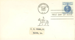U.S.A.. -1960 -  FDC STAMP OF CHAMPION OF LIBERTY, GUSTAF MANNERHEIM SENT TO LA. - Lettres & Documents