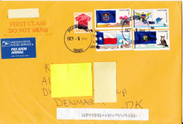USA Cover Sent Air Mail To Denmark 5-10-2012 Forever USA Flags Of Our Nation - Cartas & Documentos