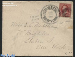 United States Of America 1891 Letter From Jewett To New York, Postal History - Cartas & Documentos