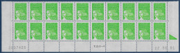 Marianne De Luquet N°3450** 0.53 € Vert Jaune Bas De Feuille De 20 Daté Du 22/06/01 1er Jour Du Tirage TTB - 1997-2004 Marianne Of July 14th