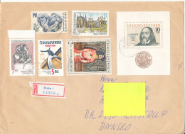 Czechoslovakia Cover To Denmark 23-12-1992 With More Topic Stamps And Souvenir Sheets On Front And Backside Of The Cover - Cartas & Documentos