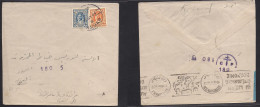 JORDAN. 1945 (12 July) Transjordan. Amman B - Lebanon, Beyrouth (26 July) Multifkd Censored At Arrival Envelope, Reverse - Jordanie