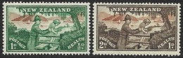 New Zealand 1946. Scott #B28-9 (MH) Soldier Helping Child Over Stile  *Complete Set* - Oficiales