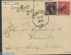 United States Of America 1897 Envelope From Camp Hill, Postal History - Cartas & Documentos