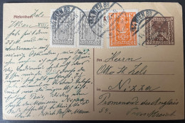 Autriche Entier Postal Pour Nice 1925 Avec Complément Timbres - Postkarten