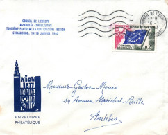 CONSEIL DE L' EUROPE EN 1963  A STRASBOURG - DR. CH. DIRHEIMER PHARMACIEN A STRASBOURG - BEAU CACHET ET TIMBRE - Lettres & Documents