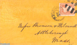 United States Of America 1866 Small Cover To Attleborough,Mass., Postal History - Cartas & Documentos