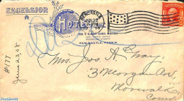 United States Of America 1908 Hotel Excelsior Cover (from New Castle, Penn) To Norwalk, Con.See Both Postmarks. , Post.. - Cartas & Documentos